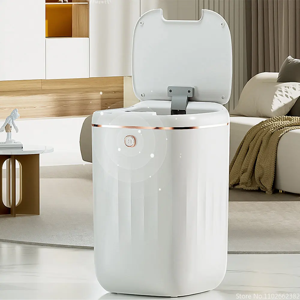 20L/22L Automatic Sensor Trash Can UV Light Induction Smart Dustbin For Bathroom Toilet trash can