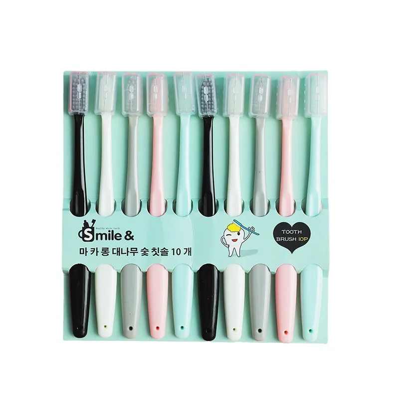 

Travel Eco Friendly 10 PCS ECO Friendly Toothbrush зубная щетка Bamboo Charcoal Antibacterial Oral Hygiene Care