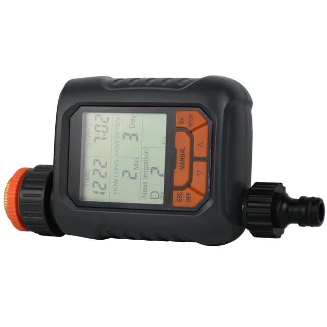 Garden Automatic Watering Timer Digital Display Controller Solenoid Valve Hose Faucet Sprinkler System Irrigation for Greenhouse 4