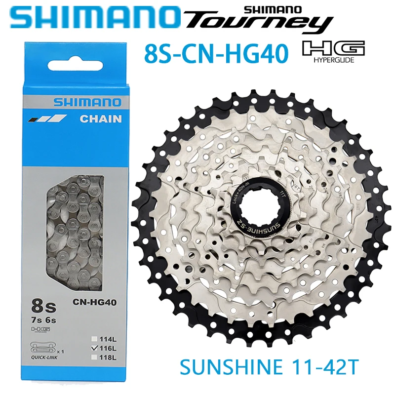 Bicycle Cassette Bicycle Sprocket Gear Bike Sprocket Bike Freewheel 8-Speed For Shimano Tourney CN-HG40 Bike Chain