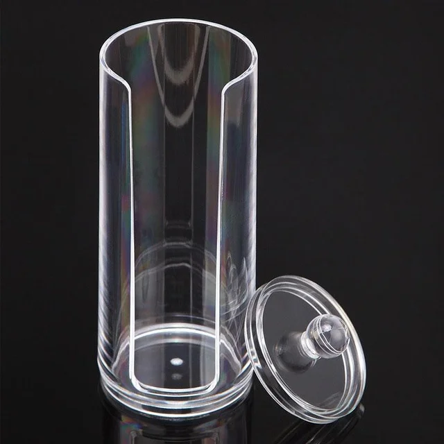 1 Dcs Multifunkciós Átlátszó Smink Pamutpad Tároló Doboz Üres Kozmetikumok Eltávolító Pamut Szervező Edény - Image 4