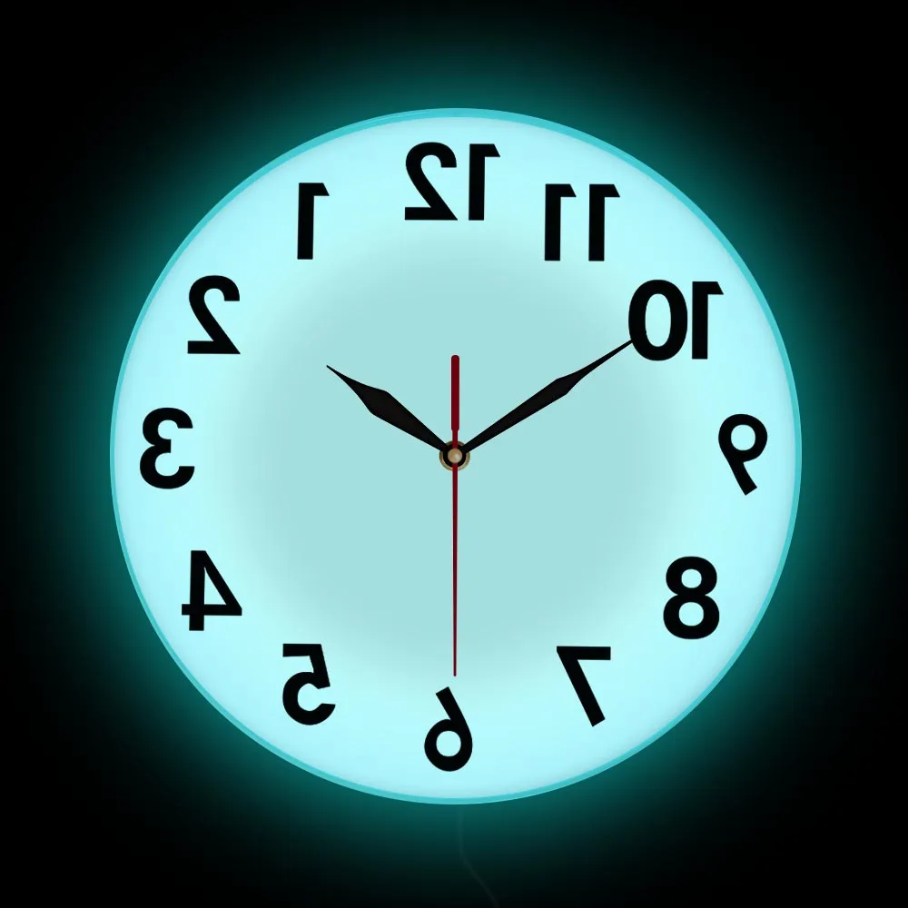 Настенные часы с необычными цифрами заднего хода, современные декоративные часы, отличные часы для Вашей стены