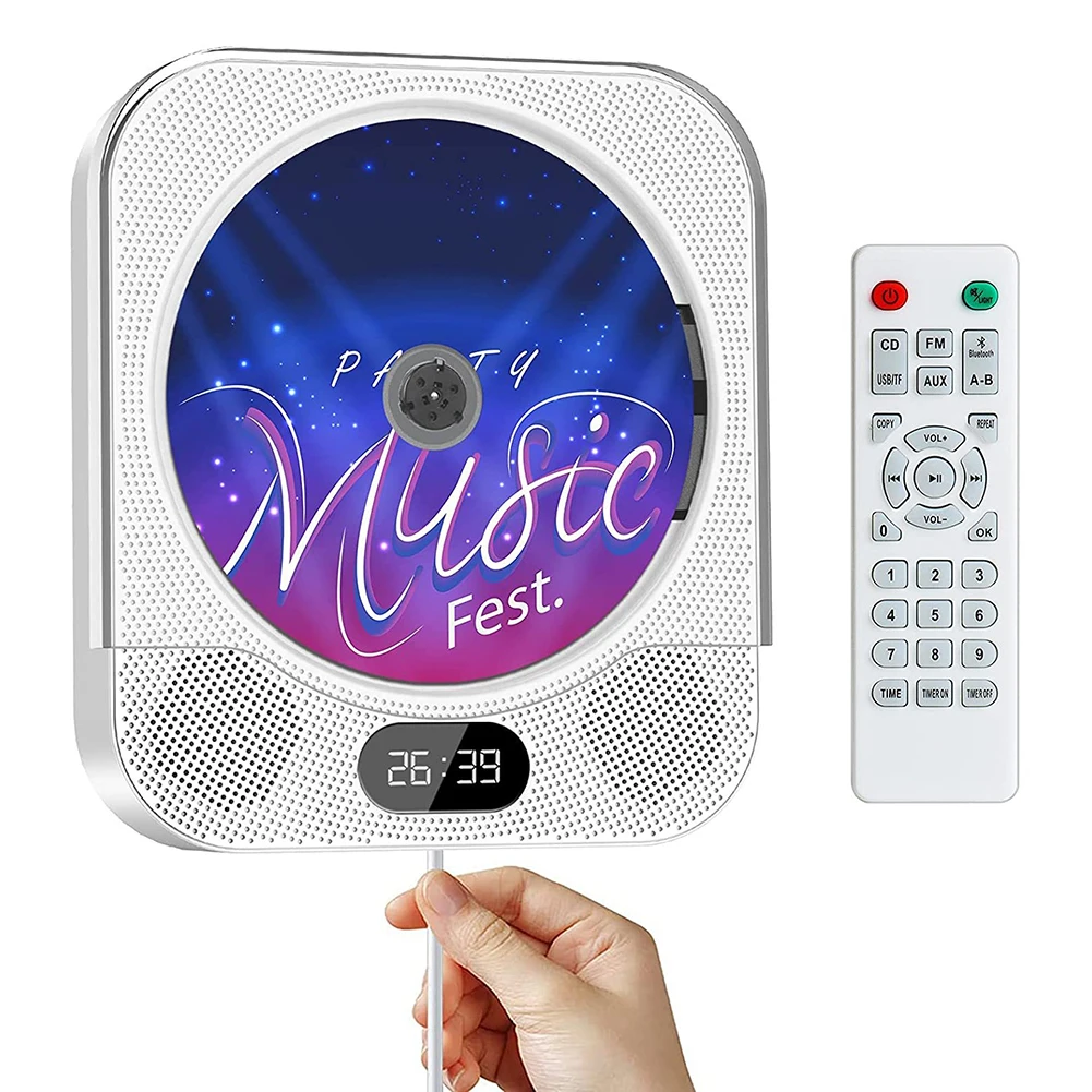Desktop/Wall CD Player Bluetooth compatible LED Digital Display CD