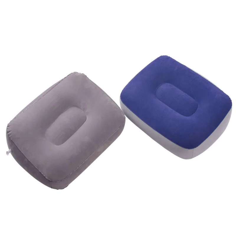 Inflatable Pillow Flocking Material Travel Pad Footstool Car Aircraft Foot Pedal Lumbar Support Two Colour Interior Accessories airplane foot rest car foot rest