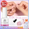 BORN PRETTY 6 in 1 Nail Glue Gel Extra Strong Adhesive for Press on Nails Clear Acrylic Tips Extension Gel Strengthener Gel 1