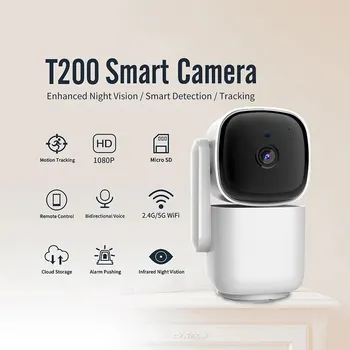 무선 IP 스마트 홈 보안 감시 오디오 CCTV 캠, 아기 및 애완 동물 자동 추적 기능, 5G FHD 3MP 와이파이 카메라