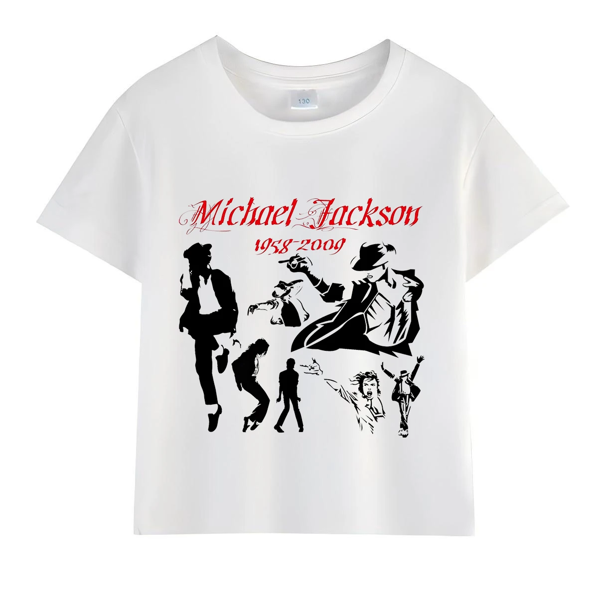 어린이 마이클 잭슨 락 앤 롤 티셔츠 아동 패션 크루 넥 탑 여름 캐주얼 의류  소년/소녀용