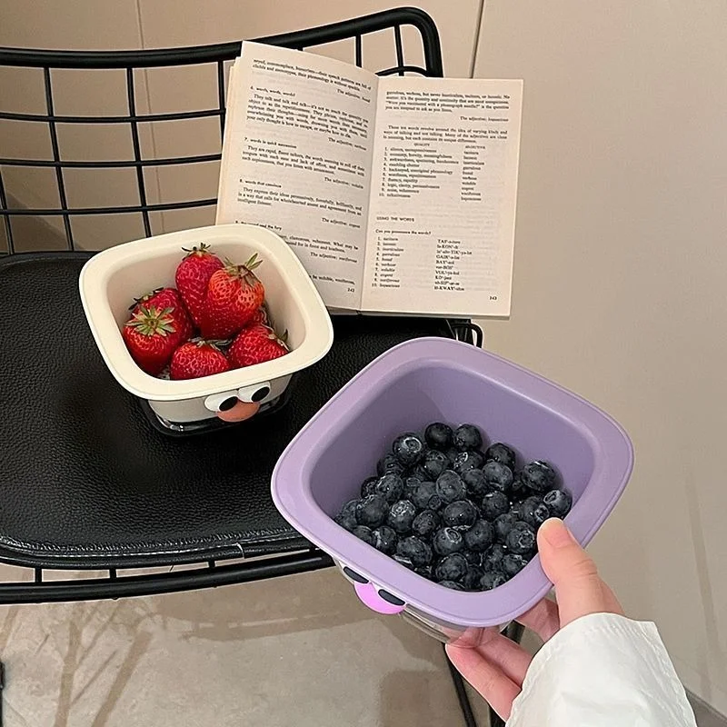 Fruit Drain Basket Removable Double Layer Fruit Vegetable Basin Draining Basket