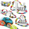 Changeable Anti-gravity Assembled Track with LED Light-Up Race Car Flexible Racing Tracks Rail Car Toys for Boys Kids Gifts 2