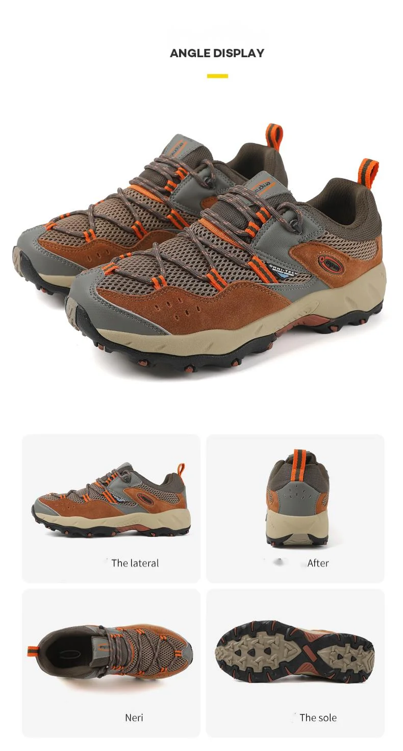 Outdoor men's spring and summer genuine leather waterproof, anti slip, wear-resistant hiking mountain sports shoes 3168 with 20_voghion.com