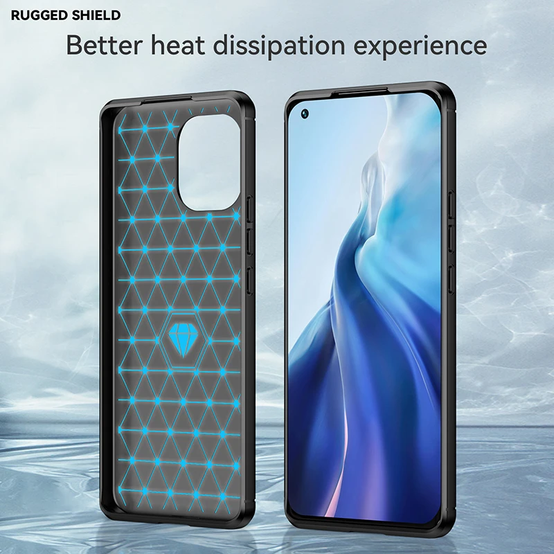 Premium Carbon Fiber Silicone Case Cover