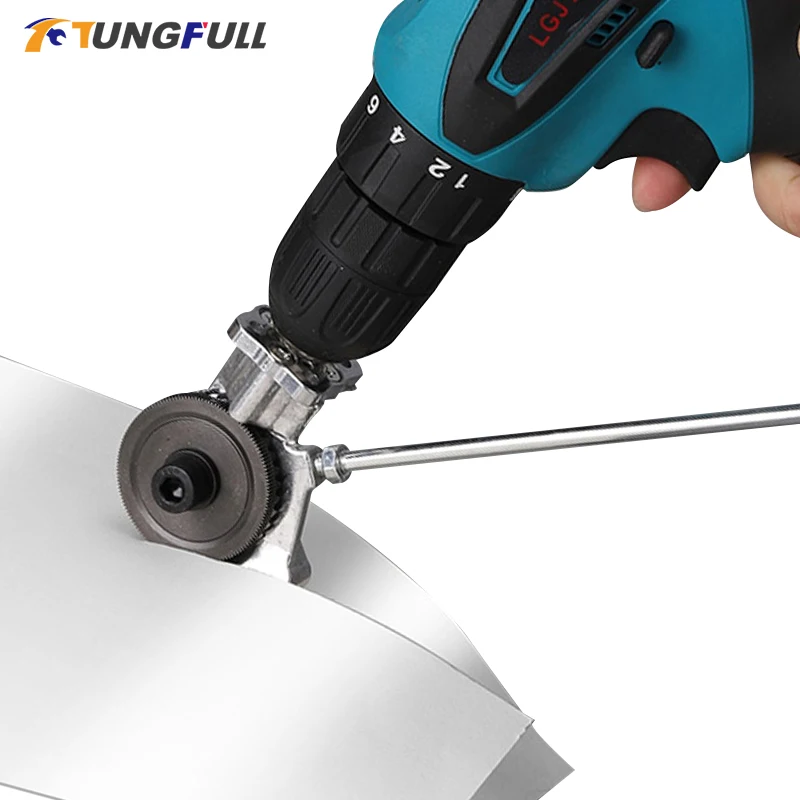 

Electric Drill Convert Shears Plate Cutter Attachment Metal Sheet Cutter Fast Cutting Metal Iron Tin Plate Electric Scissor