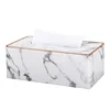 Light Luxury Paper Box Nordic Creative Leather Tissue Box Rose Gold Decoration Hotel Living Room Restaurant Home Paper Box 5
