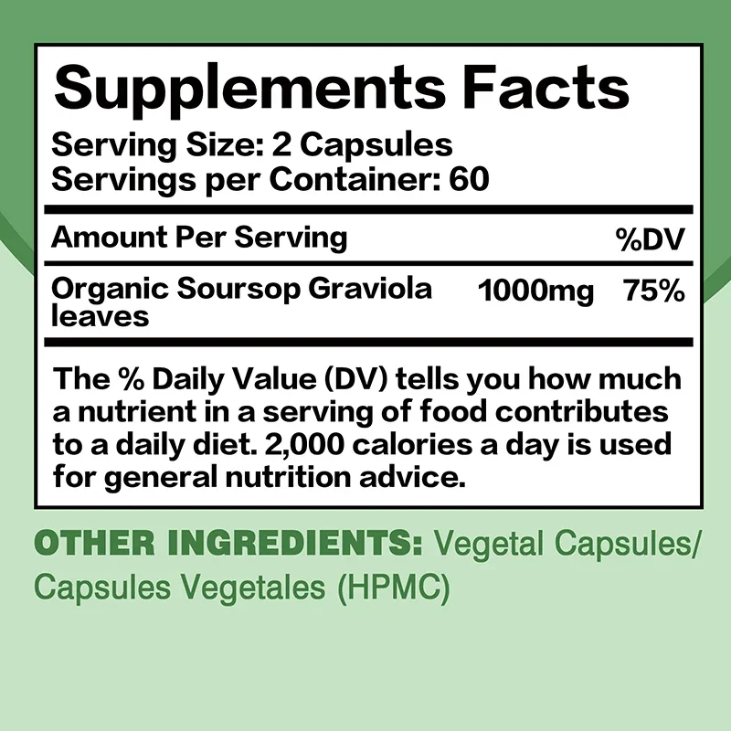 Soursop Graviola Support Regeneration Stress Relief Immune Digestion Cellular Beauty Health