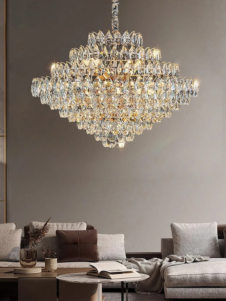 高級クリスタルビッグシャンデリアリビングルームの装飾現代アート