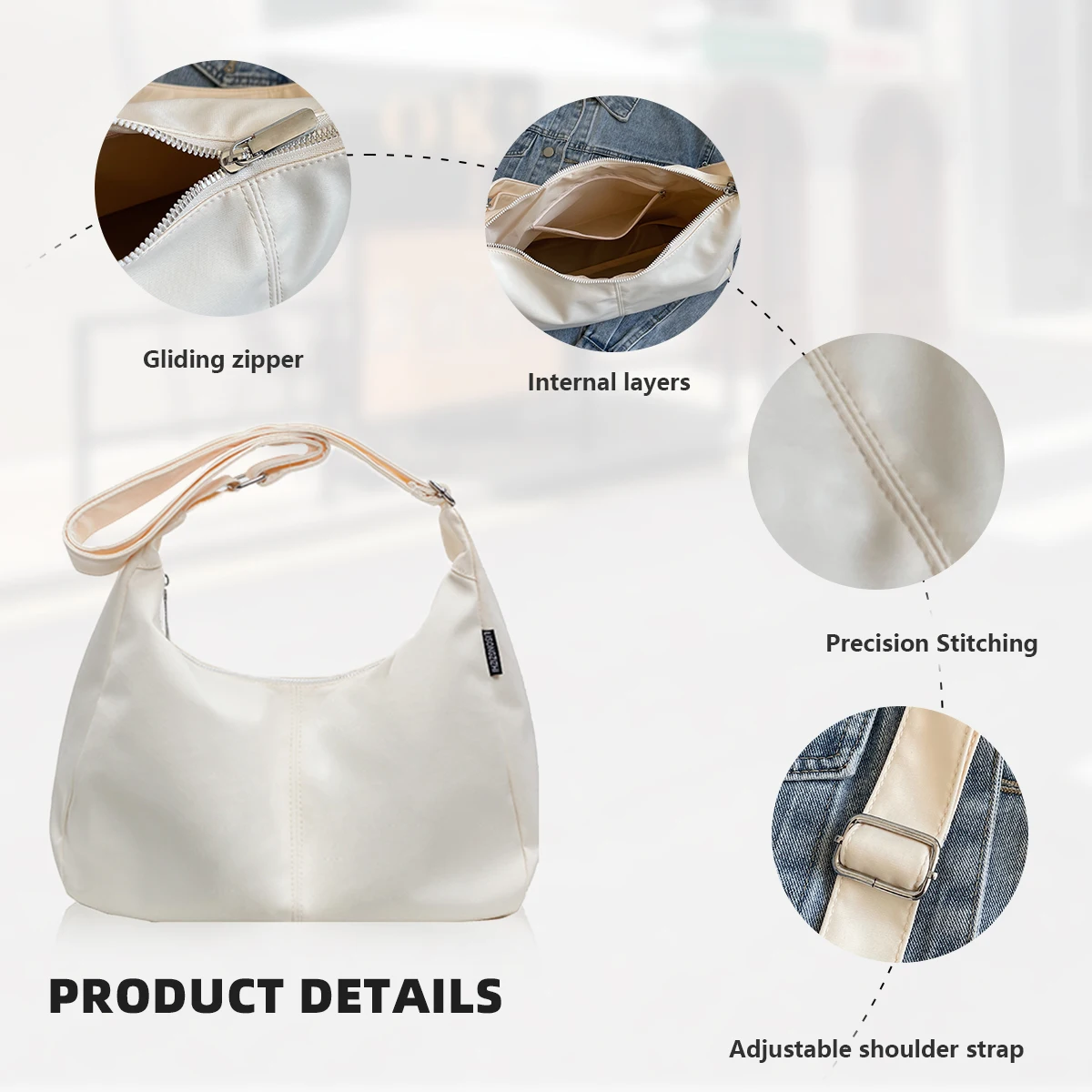 New Lightweight Crossbody Bag for Women, Casual Shoulder Bag for Going Out, Retro Commuter Large Bag for Female College Students, Suitable for Classes, Shopping, Hiking, and Trekking