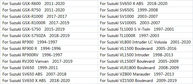 VL 1500, Intruso Volusia VL800, VLR1800, VZ 1500, VZ800, Marauder