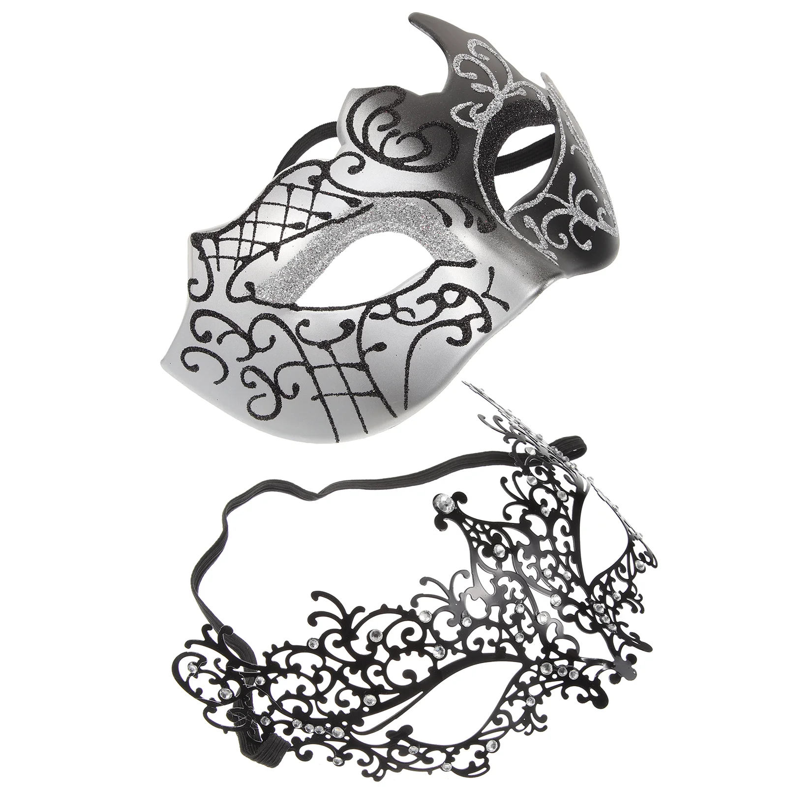 

Couple Mask Set Carnival Masquerade for Cosplay Iron Costume Party Decorative Lovers