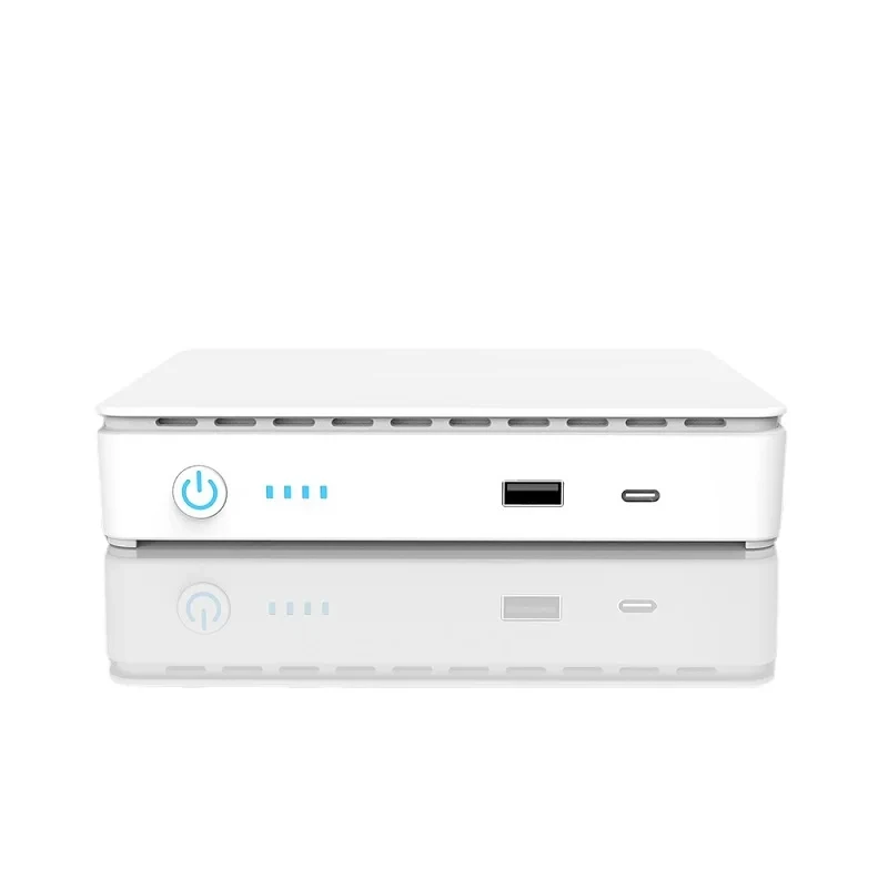 DC Power Supply Uninterruptible Power Supply Portable UPS Mini UPS Mini DC UPS Backup Power Bank with Lithimum Battery, USB, Type-C, POE, Wi-Fi Router, IP Camera, 5V, 9V, 12V, 15V, 24V, 10400mAh,