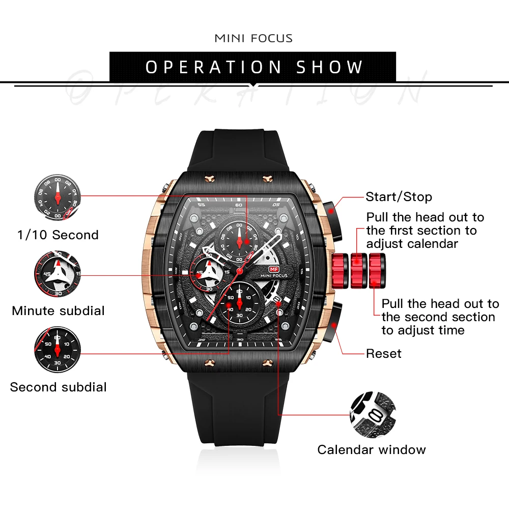 MINI FOCUS Quartz Watch for Men Waterproof_voghion.com