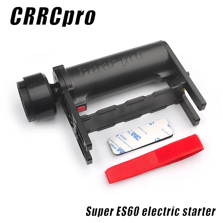 Démarreur CRRPRO ES60 pour moteurs RC 15-62CC, montrant la poignée et le câble d'alimentation.