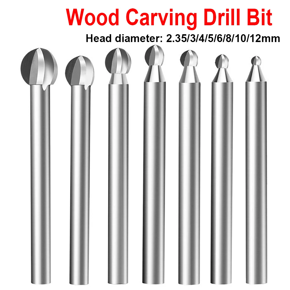 WoodCarvingDrillBit23536mmShankWhiteSteelEngravingDrillBit