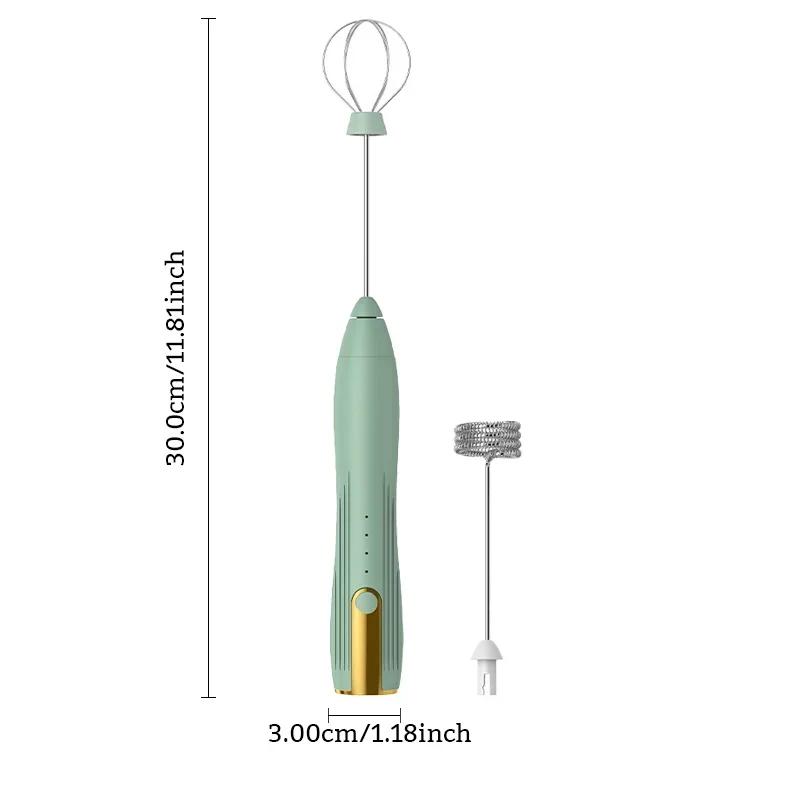 Electric Milk Frother USB Rechargeable Foam Maker Mixer Coffee Cream cappuccino Drink Frothing Wand Handheld Egg Beater 3 Speeds milk frother egg beater electric milk frother electric milk maker