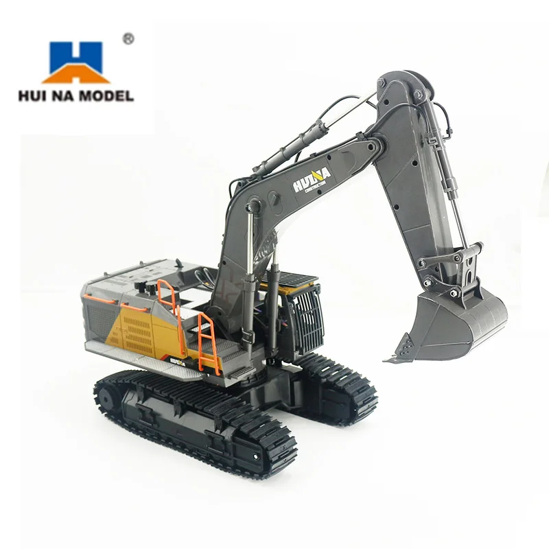1:14 Huina 1592 22channels Excavator Truck Children's Gift And Toys Alloy Metal Vehicle Model Engineering Remote Control Rc Car 2
