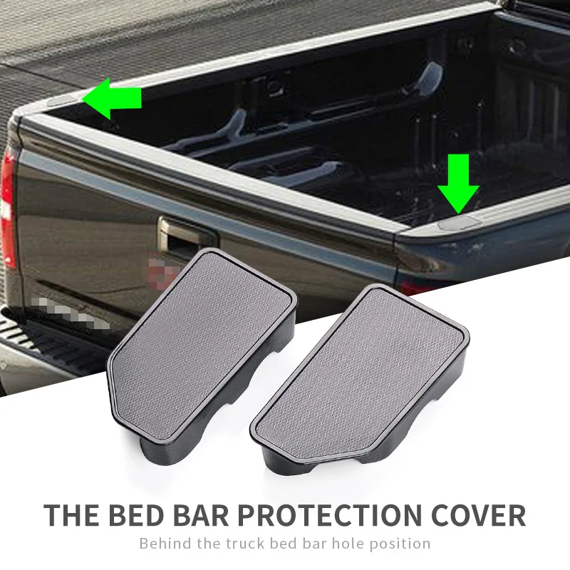 

For Chevrolet Silverado 1500 2500 2500HD 3500 GMC Sierra 1500 2014-2018 Truck Bed Rail Stake Pocket Cover Caps Rail Hole Plugs