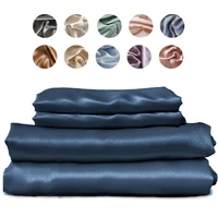 100% Silk Bed Sheet Set Luxury Mulberry Silk Bedding Sets Twin Full Double Queen King Size Fitted Sheet Flat Sheet Pillowcase 1