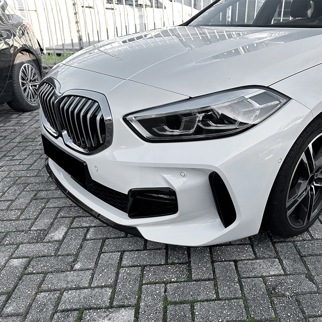 TEDE Auto Spoiler Frontali per BMW 1 Series F40 M Sport 118i 120i 2020-2022,Paraurti Anteriore Spoiler Lip Auto Body Kit Spoiler Canard Protector, A/Black