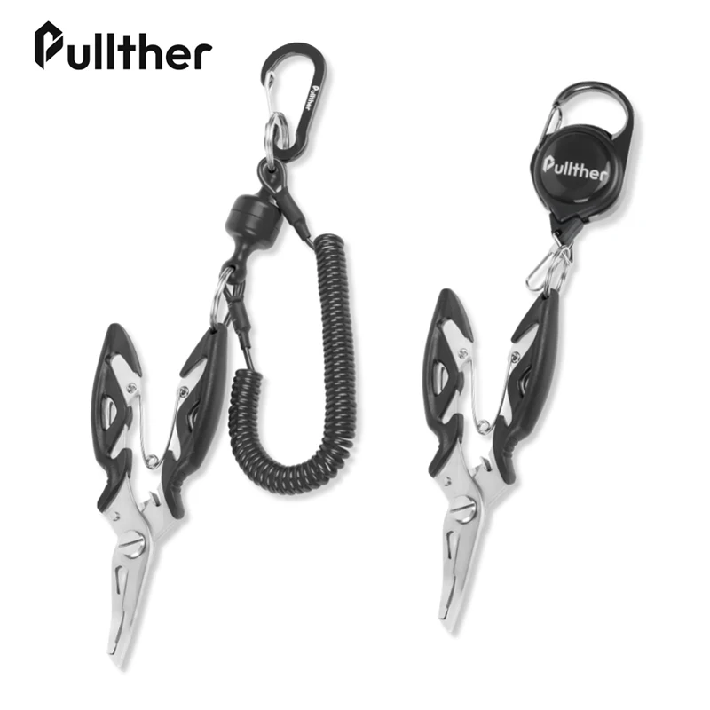 Fishing Pliers Multifunction Scissors Fishing Tools Pullther Resilience Metal Wire Rope Portable Magnetic Buckle Braid Line