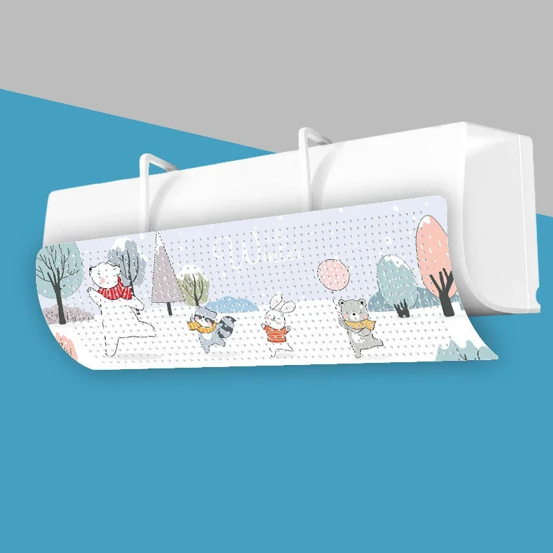 Cartoon air conditioner wind deflector adjustable windshield cooled baffle anti-direct blowing home office