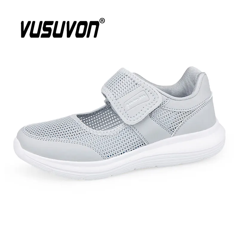 

Летние дышащие женские повседневные кроссовки, черные прогулочные туфли Мэри Джейн, сетчатые модные женские туфли на плоской подошве, Размеры 35-42, подарок для матери