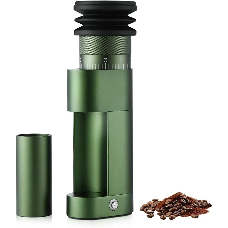 DM09 Electric Coffee Grinder with CNC Steel Burr,Stepless Adjustable Settings Coffee Bean Grinder, Compact Design, Quiet