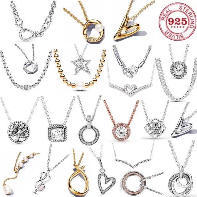 Collier luxueux en argent pur 925% avec étoile carrée et cercle, bijou parfait et charmant, idéal pour les femmes à porter lors de fêtes. 1