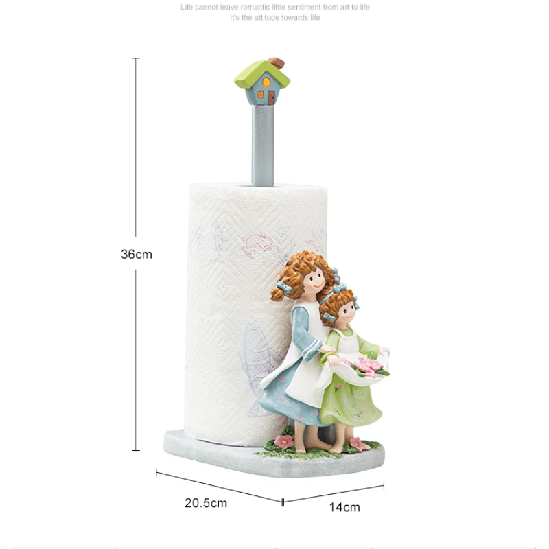 European kitchen paper towel holder Roll paper towel holder Dining Room Bedroom Creative napkin holder living room decoration 6