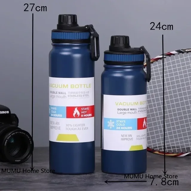 600/800/1000ML Outdoor Thermos Water Bottle Stainless Steel Insulated Cup Keeps Cold and Heat Thermal Mug Travel Vacuum Flasks 6