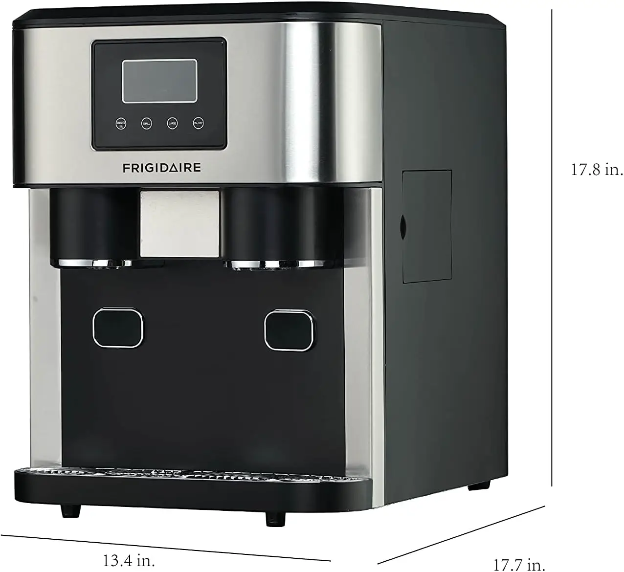 EFIC245-SS 3-in-1 Countertop Crushed Style Ice Crusher and Cube Maker, Makes 33 Pounds in 24 Hours, 2 Sizes, with Water Dispense 5