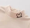 Autumn Winter Children Kids Boys Girls T-shirts Tops Turtleneck Solid Long Sleeve Warm Fleece Bottoming Shirts Tees for Kids 5
