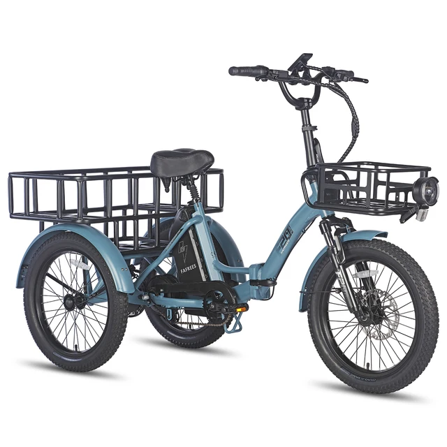 500W Cargo Three Wheel ebike FAFREES F20 Mate Adult Electric Bicycle 48V18.2Ah Battery Folding E-bike 20*3.0 Fat Tires 7 500W Cargo Three Wheel ebike FAFREES F20 Mate Adult Electric Bicycle 48V18.2Ah Battery Folding E-bike 20*3.0 Fat Tires 7