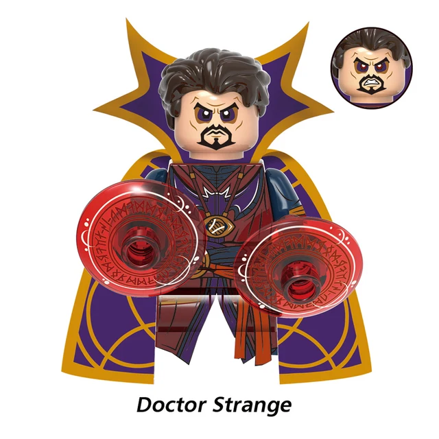 Disney Doctor Strange Scarlet Witch Moon Knight Wong Building Block Dormammu Hulk Ultron Carter Professor X Brick America Chaves M-X1861