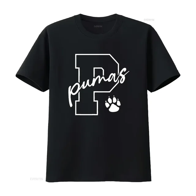 Pumas femmes t-shirt noir S vintage lavé polyvalent légèrement graphique décontracté unisexe haut pour un usage quotidien confortable 1
