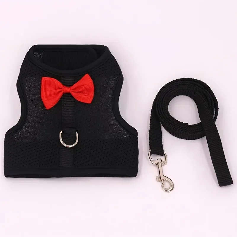 Adjustable Bunny Harness Leash Set - Soft Vest for Small Pets Rabbits Ferrets Kittens