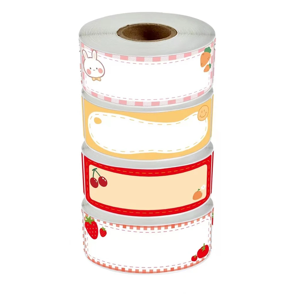 

120pcs/Roll Cute Cartoon Sticker Writable Name Scrapbook Label Gift Decor Sealing Labels Children Stationery Stickers