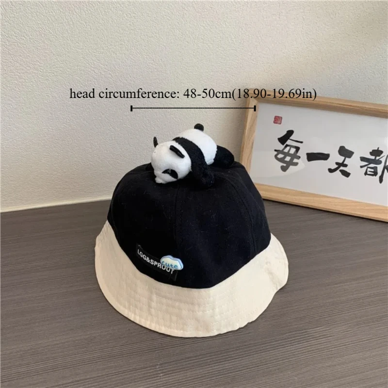 Spring Summer Cute Panda Bucket Hat Outdoor Baby Fisherman Cap Boys Girls Children Sun Hat for Kids