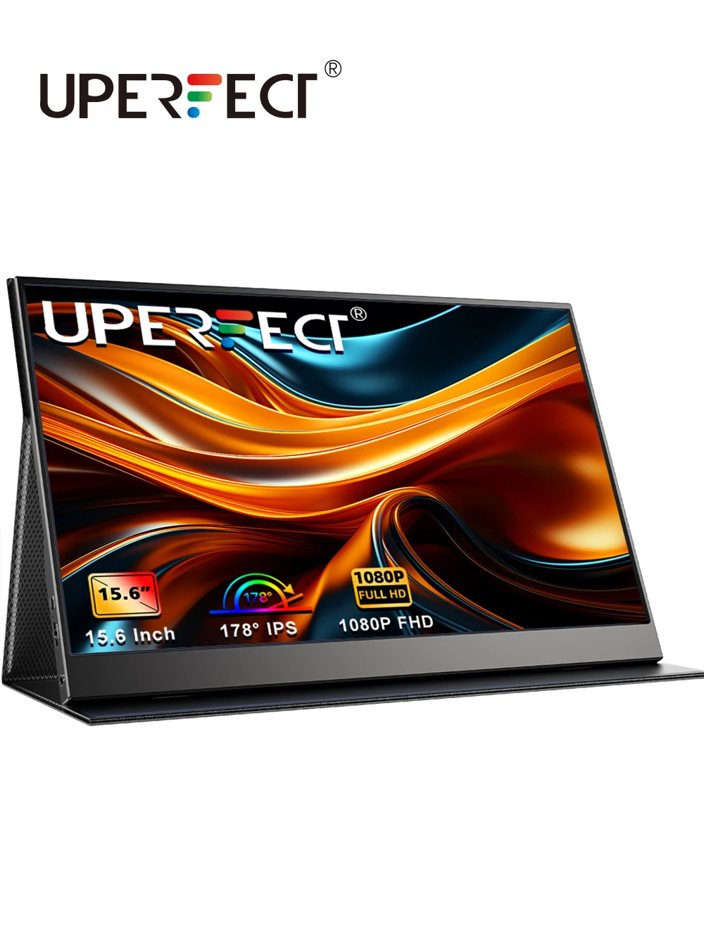 Портативный монитор UPERFECT, 15,6 дюйма, 1080P, IPS, USB C, HDMI, игровой дисплей с динамиками VESA, HDR, внешний экран для ноутбука, ПК, телефона, Mac, Xbox, PS5, коммутатора