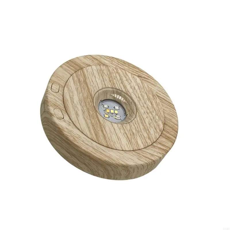 Rotating LED Display Stand with Various Light Modes USB Powered Base Rotating LED Platform for Crystal Glass Art Decors H8WF