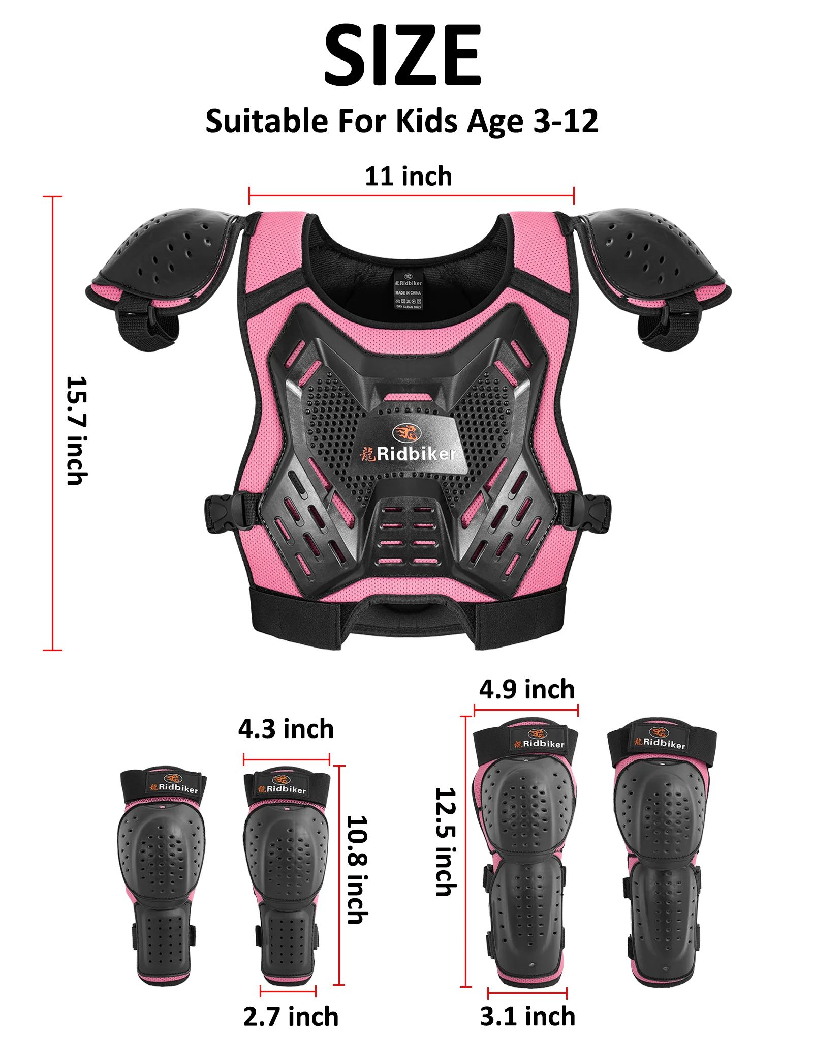 Kids Dirt Bike Gear Motocross Chest Protector Motorcycle Protective Gear Armor Vest Knee Guards Elbow Pads Dirt Bike Riding