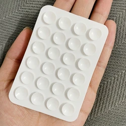 Silicone Suction Cup Phone Stand Holder with 3M Adhesive Backing - Candy Color Non - Slip Mount (White)